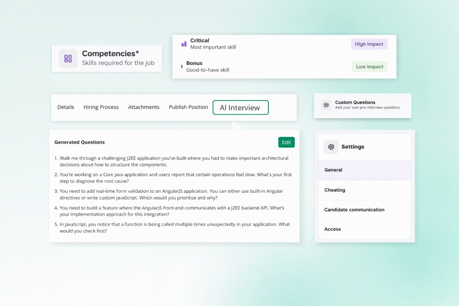 Structured Interview Question Creation